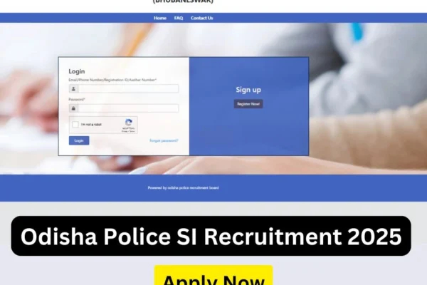 Odisha Police SI Recruitment 2025